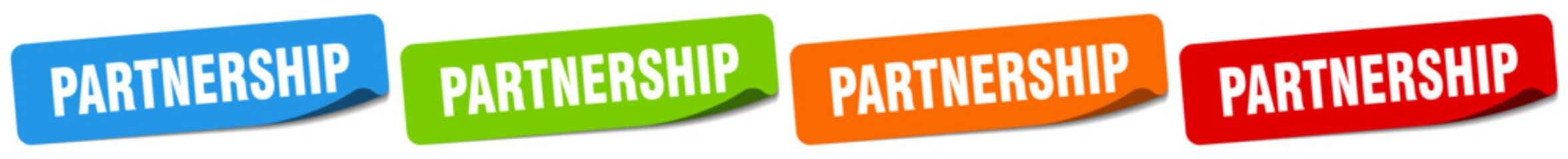 partnership sticker. partnership sticker set on white background