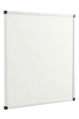 Empty magnetic whiteboard for office or classroom mockup isolated on a transparent background