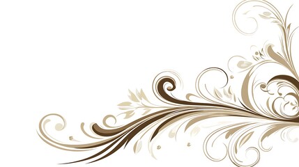 Fototapeta premium Ornate floral corner design (14)