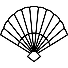 Flat Fan Icon – Hot Weather Concept 