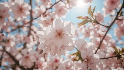 Obraz premium Close-up shot of cherry blossoms
