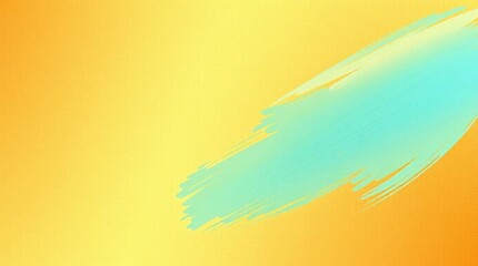 Abstract brush stroke with yellow background and blue highlight