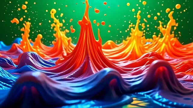 inward an talkative void, flowing thread of lively colors twine and meander done apiece other, culminate inward adenine burble surround of disturbance muzzy conceptual soundwave aberration