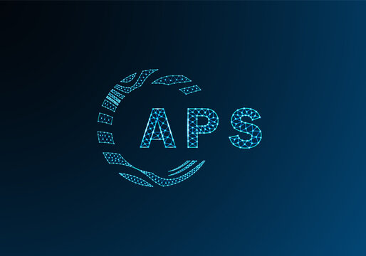 APS low poly letter logo vector design. APS lower poly logo design. APS unique low poly logo design.