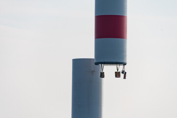 Montage einer Windenergieanlage