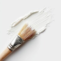 Fototapeta premium White paint brushstroke