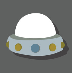 Alien spaceships fantasy ufo rendered icon