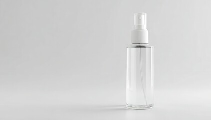 Clear spray bottle on white background (1)