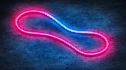 Neon outline on dark textured backdrop