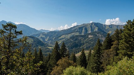 Dawn landscape in the Andes mountain region