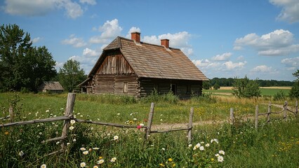 An aged architectural building in a rustic locale