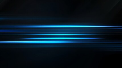 Abstract background with blue gradient light streaks on black glowing blurred motion effect glowing horizontal lines