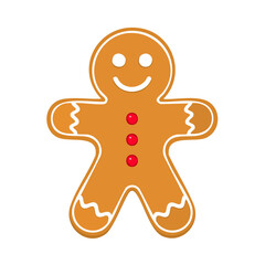 Gingerbread Cookie Isolated on a Transparent Background 