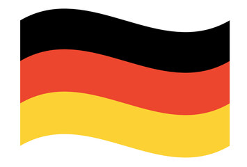 Waving German Flag Illustration. Germany Banner.