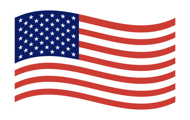 Fototapeta premium Waving USA Flag Illustration – United States of America Banner