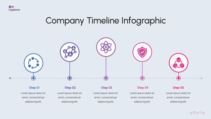 Modern Timeline & Step Infographic