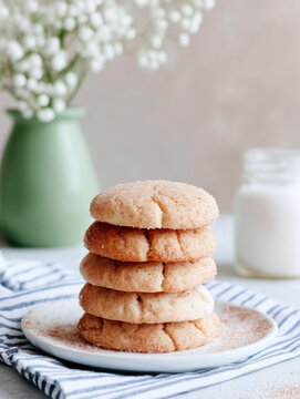 stack of snickerdoodle cookies