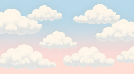 Pastel Sky Background Soft Clouds and Dreamy Colors