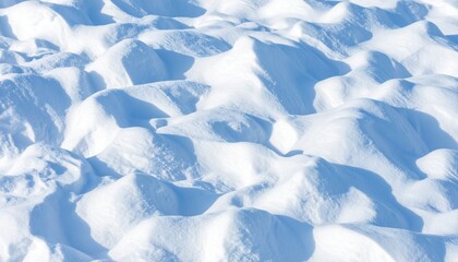 Obraz premium Abstract Winter Landscape Aerial View: White and Blue Snow Texture