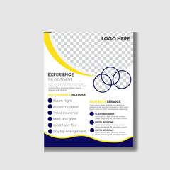 Modern Travel Flyer Design Template with Vacation Package Details