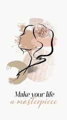 Life quote Facebook story template