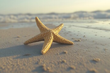 Starfish on Sandy Beach