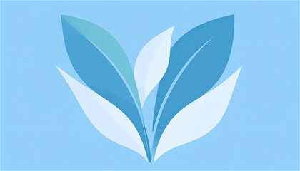 Fototapeta premium blue leaf background
