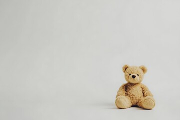 Obraz premium Teddy Bear on Neutral Background