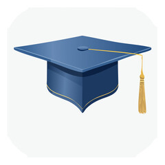 Graduation cap illustration for education or academic success, featuring tassel, mortarboard, and celebration of academic achievements.