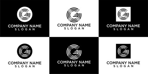  initial letter G logo design idea.
