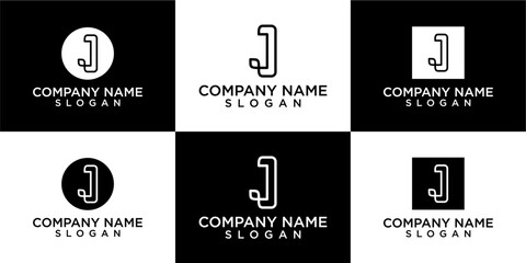 monogram letter j logo design
