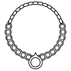 Bra Chain Ring line art