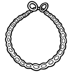 Bra Chain Ring line art