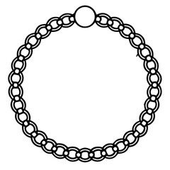 Bra Chain Ring line art