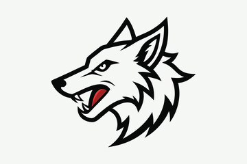 wolf head vector