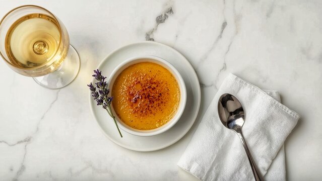 Creme brulee is a typical French dessert 