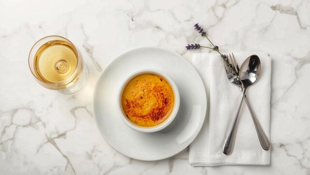 Creme brulee is a typical French dessert 