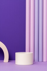 Aesthetic product backdrop, 3D stand in purple