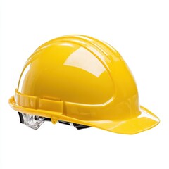 Fototapeta premium A yellow hard hat with a white background