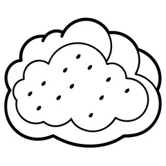Cloud Bread line art vector