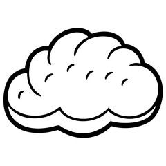 Cloud Bread line art vector