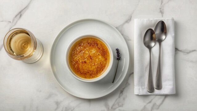 Creme brulee is a typical French dessert 