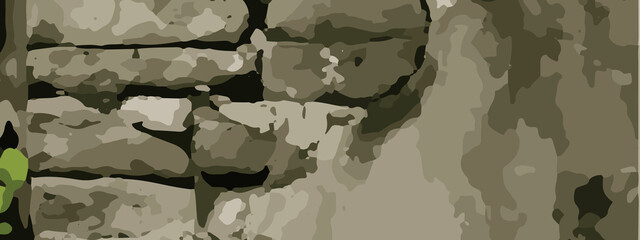 Dense Jungle Camouflage Vector Pattern With Olive Green, Khaki, and Dark Brown Leaf Shapes. Seamless Camouflage Background With Abstract Forest Leaves in Earth Tones for Military and Outdoor Designs