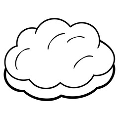 Cloud Bread line art vector