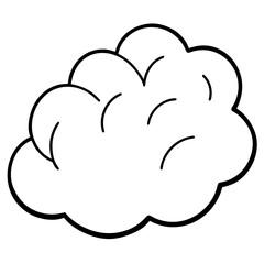 Cloud Bread line art vector