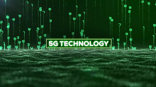 Matrix Binary Code and 5G Technology Word