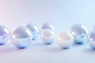 Shiny Pastel Spheres Abstract Background Image