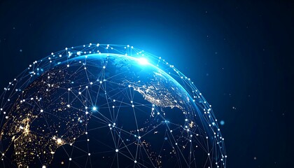 Global network of interconnected cities on a digital Earth