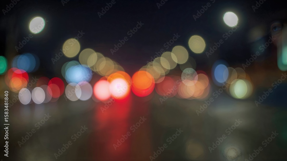 Poster colorful bokeh light abstraction suitable as a backdrop