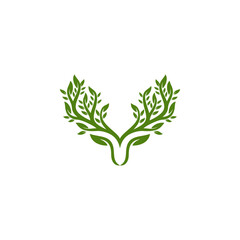 deer logo design template vector